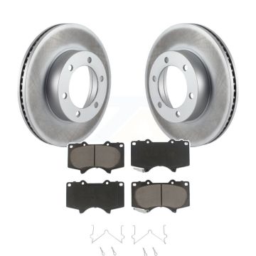 Front Coated Disc Brake Rotors And Ceramic Pads Kit For Toyota Tundra Sequoia KGC-100403