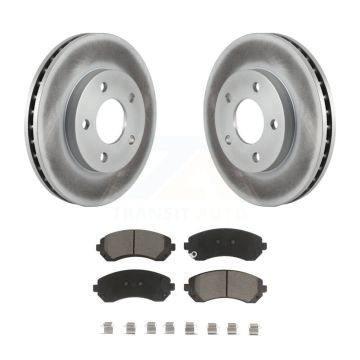 Front Coated Disc Brake Rotors And Ceramic Pads Kit For Buick Rendezvous Pontiac Aztek KGC-100407