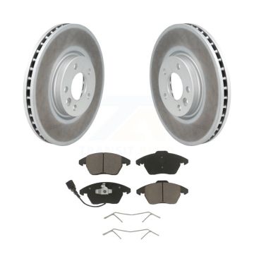 Front Coat Brake Rotors Ceramic Pad Kit For Volkswagen CC With 340mm Diameter Rotor KGC-100408