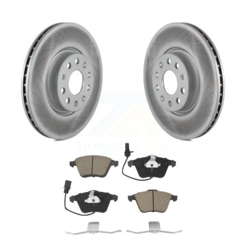 Front Coated Disc Brake Rotors And Ceramic Pads Kit For Volkswagen CC KGC-100411