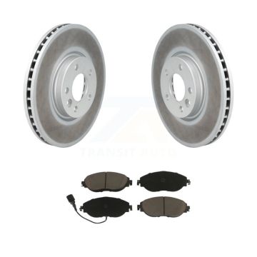Front Coated Disc Brake Rotors And Ceramic Pads Kit For Volkswagen CC AWD KGC-100413