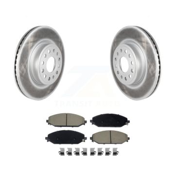 Front Coated Disc Brake Rotors And Ceramic Pads Kit For Ram 1500 KGC-100417