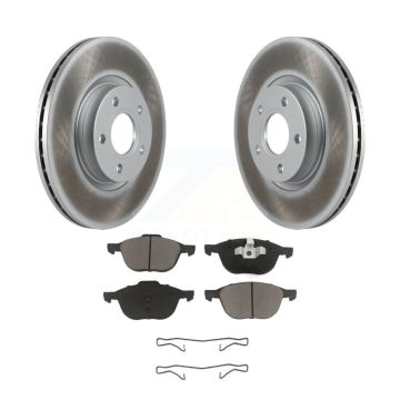 Front Coated Disc Brake Rotor Ceramic Pad Kit For Ford Escape Volvo C-Max S40 C30 V50 C70 KGC-100419