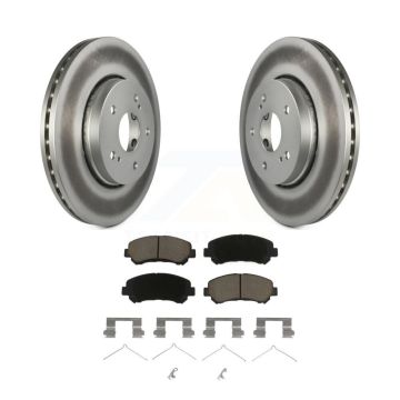Front Coated Disc Brake Rotors And Ceramic Pads Kit For 2010-2013 Suzuki Kizashi KGC-100422