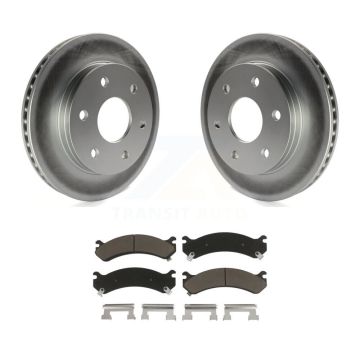 Front Coated Disc Brake Rotors Ceramic Pad Kit For 2006 Chevrolet Express 2500 GMC Savana KGC-100428