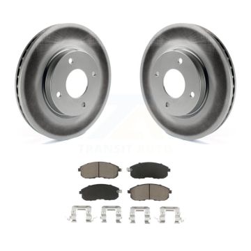 Front Coated Disc Brake Rotors And Ceramic Pads Kit For Nissan Versa Sentra Cube KGC-100432