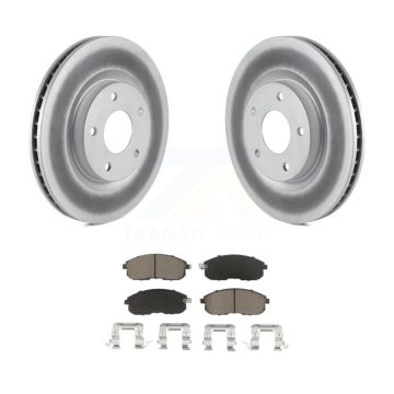 Front Coated Disc Brake Rotors And Ceramic Pads Kit For 2007-2012 Nissan Sentra SE-R KGC-100433