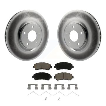 Front Coated Disc Brake Rotors And Ceramic Pads Kit For Nissan Sentra Juke KGC-100434