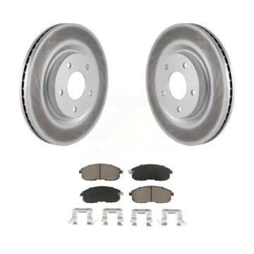 Front Coated Disc Brake Rotors And Ceramic Pads Kit For Nissan Sentra Juke KGC-100442