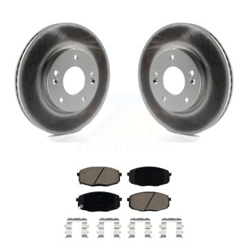 Front Coat Brake Rotors Ceramic Pad Kit For Kia Hyundai Kona Forte Soul Seltos Elantra GT KGC-100443