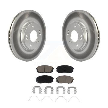 Front Coat Disc Brake Rotors Ceramic Pad Kit For Hyundai Kona Kia Seltos Forte Elantra GT KGC-100446
