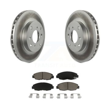 Front Coated Disc Brake Rotors Ceramic Pad Kit For 1998-2002 Honda Accord Sedan with 2.3L KGC-100449