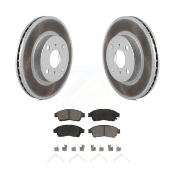 Front Coated Disc Brake Rotors And Ceramic Pad Kit For 1993-1997 Toyota Corolla Geo Prizm KGC-100453