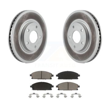 Front Coated Disc Brake Rotors And Ceramic Pads Kit For 2004-2009 Nissan Quest KGC-100457