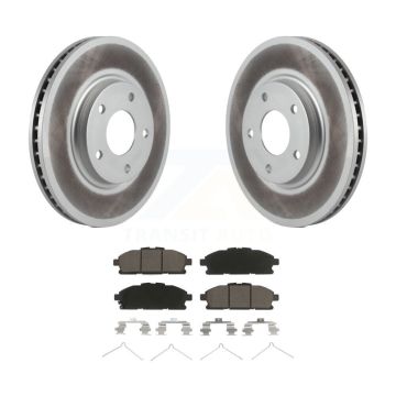 Front Coated Disc Brake Rotors And Ceramic Pads Kit For 2011-2017 Nissan Quest KGC-100460