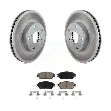 Front Coat Disc Brake Rotor Ceramic Pad Kit For 2005-2015 Toyota Tacoma With 5 Lug Wheels KGC-100465