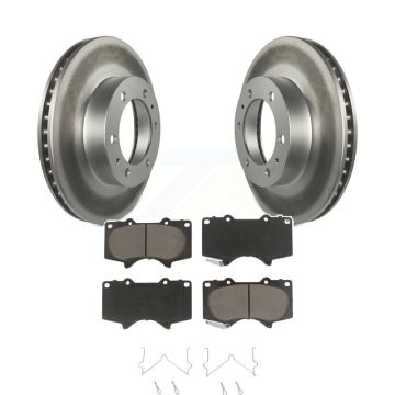 Front Coated Disc Brake Rotors And Ceramic Pads Kit For Toyota Tacoma 4Runner FJ Cruiser KGC-100466
