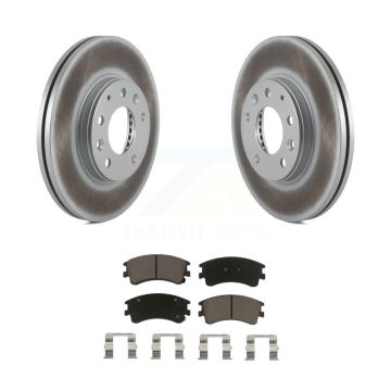 Front Coated Disc Brake Rotors And Ceramic Pads Kit For 2003-2005 Mazda 6 KGC-100468