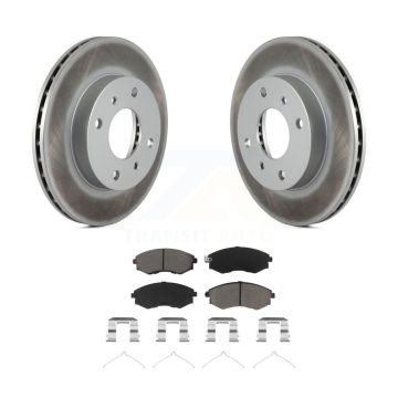 Front Coated Disc Brake Rotors And Ceramic Pads Kit For INFINITI G20 KGC-100473