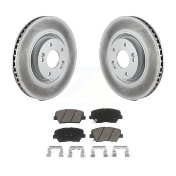 Front Coated Disc Brake Rotors And Ceramic Pads Kit For 2012-2017 Hyundai Azera KGC-100478
