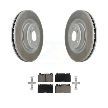 Front Coated Disc Brake Rotors And Ceramic Pads Kit For Audi Q5 KGC-100480