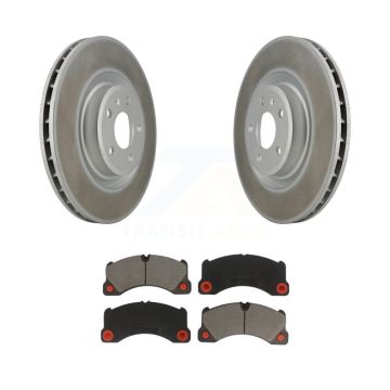 Front Coated Disc Brake Rotors And Ceramic Pads Kit For 2017 Porsche Macan Base KGC-100482