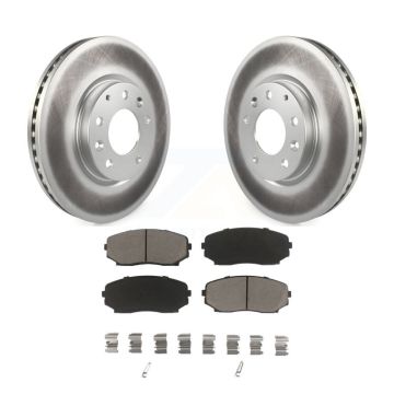 Front Coated Disc Brake Rotors And Ceramic Pads Kit For Mazda CX-7 Ford Edge Lincoln MKX KGC-100486