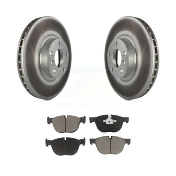 Front Coated Disc Brake Rotors And Ceramic Pads Kit For BMW X5 X6 KGC-100489