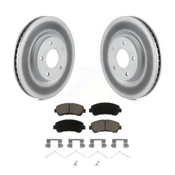 Front Coated Disc Brake Rotors And Ceramic Pads Kit For Nissan Rogue Select KGC-100491