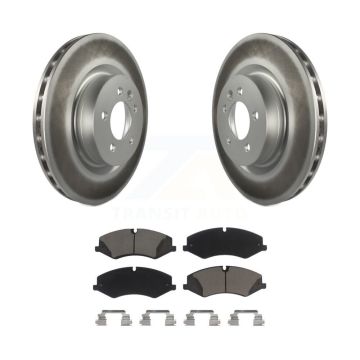 Front Coated Disc Brake Rotors & Ceramic Pad Kit For Land Rover Range Sport LR4 Discovery KGC-100494