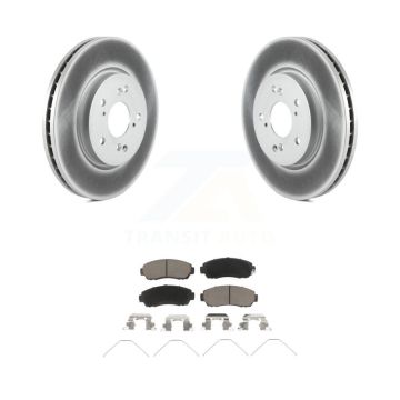 Front Coated Disc Brake Rotors And Ceramic Pads Kit For Honda CR-V Crosstour Accord KGC-100497