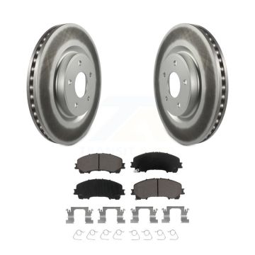 Front Coated Disc Brake Rotors And Ceramic Pads Kit For Nissan Rogue KGC-100501