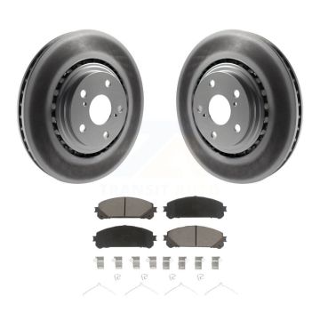 Front Coated Brake Rotor & Ceramic Pad Kit For Toyota Highlander Sienna Lexus RX350 NX300 KGC-100503