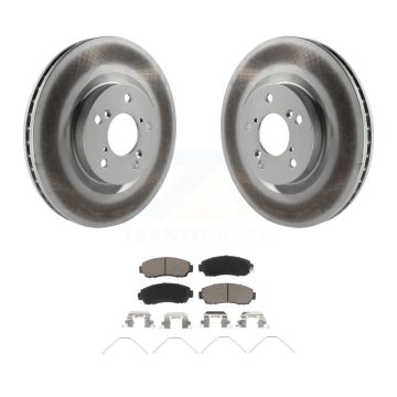 Front Coated Disc Brake Rotors And Ceramic Pads Kit For 2011-2014 Honda Odyssey KGC-100504