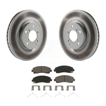 Front Coated Disc Brake Rotors And Ceramic Pads Kit For 2009-2014 Acura TL KGC-100505