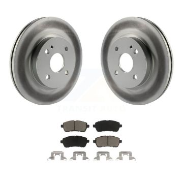 Front Coated Disc Brake Rotors And Ceramic Pads Kit For 2011-2014 Mazda 2 KGC-100506