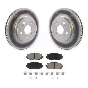 Front Coated Disc Brake Rotors And Ceramic Pads Kit For Toyota Corolla Prius Prime AWD-e KGC-100510