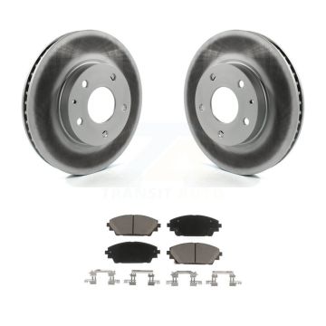 Front Coated Disc Brake Rotors And Ceramic Pads Kit For Mazda 3 CX-3 Sport KGC-100517