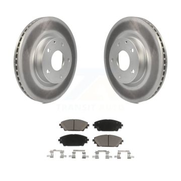 Front Coated Disc Brake Rotors And Ceramic Pads Kit For Mazda 3 CX-3 Sport KGC-100518