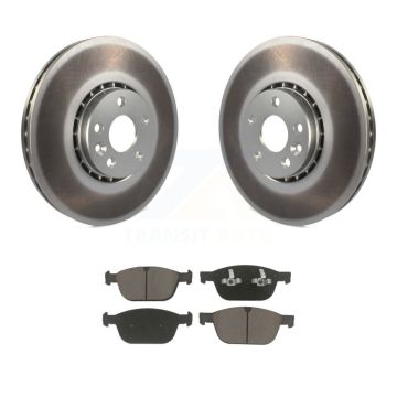 Front Coated Disc Brake Rotors And Ceramic Pads Kit For 2010-2015 Volvo XC60 KGC-100524
