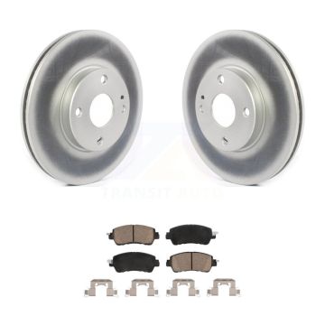 Front Coated Disc Brake Rotors And Ceramic Pads Kit For Toyota Yaris iA Scion KGC-100532