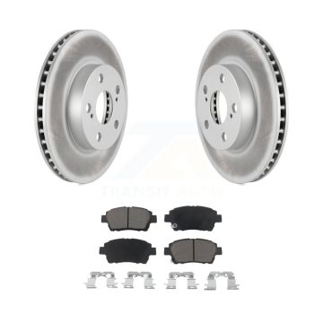 Front Coated Disc Brake Rotors And Ceramic Pads Kit For 2004-2009 Toyota Prius KGC-100536