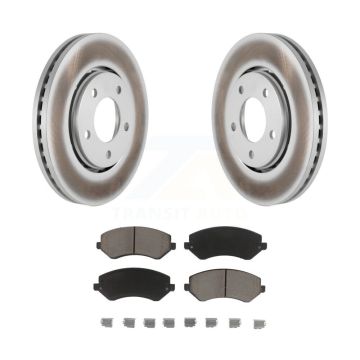 Front Coated Brake Rotors Ceramic Pad Kit For Dodge Caravan Grand Chrysler Town & Country KGC-100537