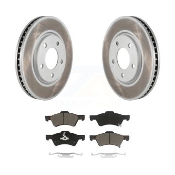 Front Coated Brake Rotors Ceramic Pad Kit For Dodge Grand Caravan Chrysler Town & Country KGC-100538