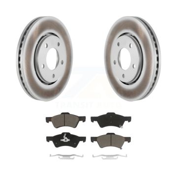 Front Coated Disc Brake Rotors And Ceramic Pads Kit For Dodge Caravan Chrysler Voyager KGC-100539