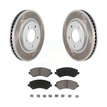 Front Coated Disc Brake Rotors & Ceramic Pad Kit For Dodge Grand Caravan Chrysler Voyager KGC-100540