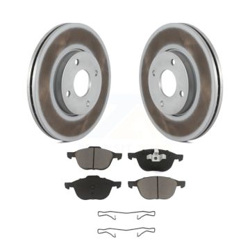Front Coated Disc Brake Rotors And Ceramic Pads Kit For 2005-2007 Ford Focus KGC-100543