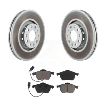 Front Coated Disc Brake Rotors And Ceramic Pads Kit For Audi A4 Quattro A6 S6 S4 KGC-100545