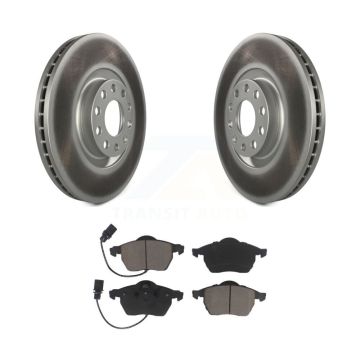 Front Coated Disc Brake Rotors And Ceramic Pads Kit For Audi A6 Quattro S4 KGC-100546