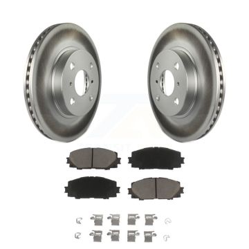 Front Coated Disc Brake Rotors And Ceramic Pads Kit For Toyota Yaris Prius C Scion iQ KGC-100549